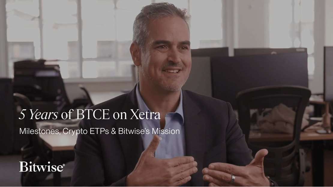 5 Years of BTCE on Xetra: Milestones, Crypto ETPs & Bitwise's Mission illustration